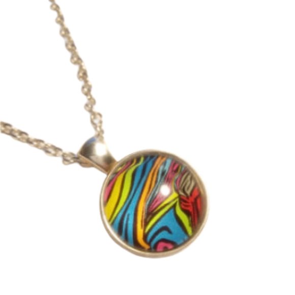 Happy Pride Swoosh Silver Necklace - Picture 1 of 5